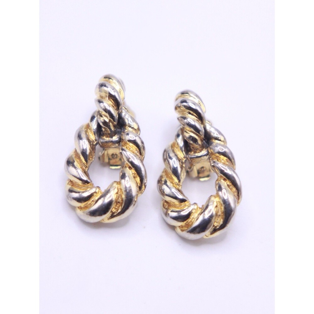 Kenneth Jay Lane Rope Door Knocker Clip On Earrings
